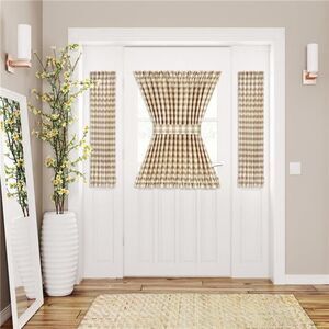 54 x 40 in. Polyester Light Filtering Buffalo Check Rod Pocket Curtain